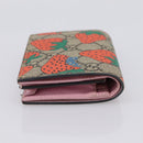 GUCCI GG Supreme Compact Wallet PVC Beige Red 573839 Auth 205892A-5
