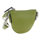 GUCCI Web Sherry Line Mini Shoulder Bag Leather Green Silver 821831 Auth 205895V-1