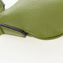 GUCCI Web Sherry Line Mini Shoulder Bag Leather Green Silver 821831 Auth 205895V-15