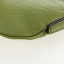 GUCCI Web Sherry Line Mini Shoulder Bag Leather Green Silver 821831 Auth 205895V-18