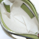 GUCCI Web Sherry Line Mini Shoulder Bag Leather Green Silver 821831 Auth 205895V-10