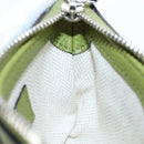 GUCCI Web Sherry Line Mini Shoulder Bag Leather Green Silver 821831 Auth 205895V-24