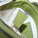 GUCCI Web Sherry Line Mini Shoulder Bag Leather Green Silver 821831 Auth 205895V-11