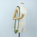 GUCCI Web Sherry Line Mini Shoulder Bag Leather Green Silver 821831 Auth 205895V-25