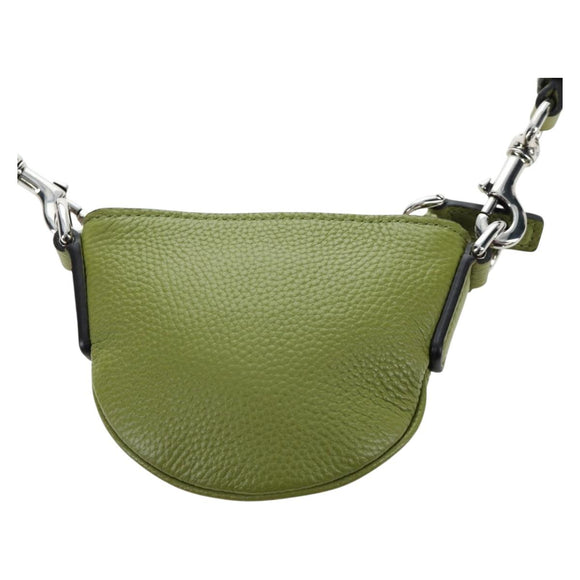 GUCCI Web Sherry Line Mini Shoulder Bag Leather Green Silver 821831 Auth 205895V