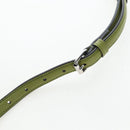 GUCCI Web Sherry Line Mini Shoulder Bag Leather Green Silver 821831 Auth 205895V-9