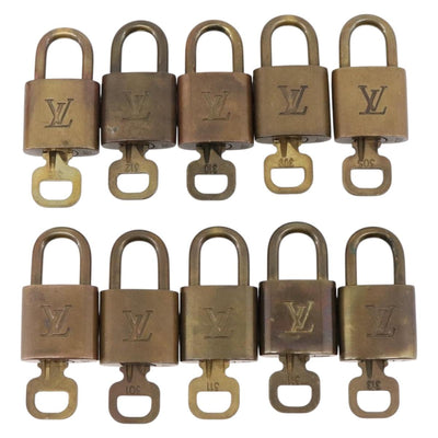 LOUIS VUITTON Padlock Metal 10 Set Gold Tone LV Auth 205897 - 0