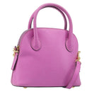 CELINE Hand Bag Leather 2way Pink Gold Tone Auth 205901A-1