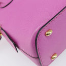 CELINE Hand Bag Leather 2way Pink Gold Tone Auth 205901A-16