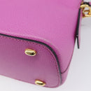 CELINE Hand Bag Leather 2way Pink Gold Tone Auth 205901A-17