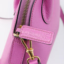 CELINE Hand Bag Leather 2way Pink Gold Tone Auth 205901A-19