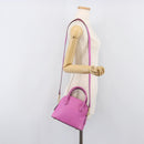 CELINE Hand Bag Leather 2way Pink Gold Tone Auth 205901A-26