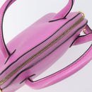 CELINE Hand Bag Leather 2way Pink Gold Tone Auth 205901A-8