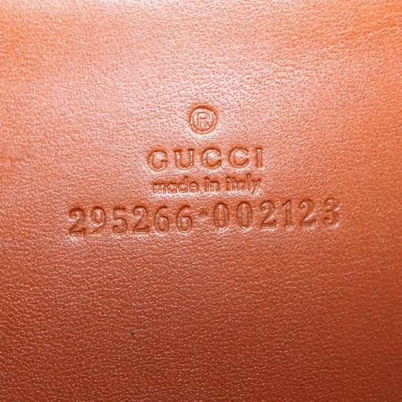 GUCCI Web Sherry Line Hand Bag Wool Gray Silver 295266 Auth 205906V