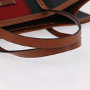 GUCCI Web Sherry Line Hand Bag Wool Gray Silver 295266 Auth 205906V-8