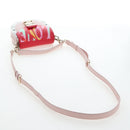 MCM Vicetos Tracy Shoulder Bag PVC Leather Pink Silver Auth 205914V-11