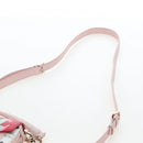 MCM Vicetos Tracy Shoulder Bag PVC Leather Pink Silver Auth 205914V-14
