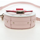 MCM Vicetos Tracy Shoulder Bag PVC Leather Pink Silver Auth 205914V-15