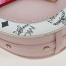 MCM Vicetos Tracy Shoulder Bag PVC Leather Pink Silver Auth 205914V-16