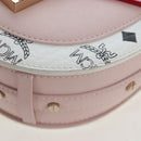 MCM Vicetos Tracy Shoulder Bag PVC Leather Pink Silver Auth 205914V-17