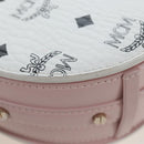 MCM Vicetos Tracy Shoulder Bag PVC Leather Pink Silver Auth 205914V-18