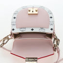 MCM Vicetos Tracy Shoulder Bag PVC Leather Pink Silver Auth 205914V-21