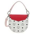 MCM Vicetos Tracy Shoulder Bag PVC Leather Pink Silver Auth 205914V-3