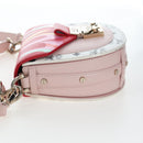 MCM Vicetos Tracy Shoulder Bag PVC Leather Pink Silver Auth 205914V-4