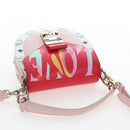MCM Vicetos Tracy Shoulder Bag PVC Leather Pink Silver Auth 205914V-6