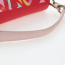 MCM Vicetos Tracy Shoulder Bag PVC Leather Pink Silver Auth 205914V-7