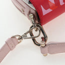 MCM Vicetos Tracy Shoulder Bag PVC Leather Pink Silver Auth 205914V-8