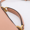 Salvatore Ferragamo Gancini Hand Bag Leather 2way Pink Gold Auth 205916V-8