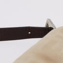 FENDI Zucca Canvas Mamma Baguette Shoulder Bag Ivory Silver Auth 205920-16