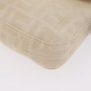 FENDI Zucca Canvas Mamma Baguette Shoulder Bag Ivory Silver Auth 205920-20