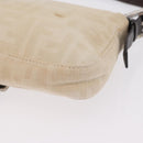 FENDI Zucca Canvas Mamma Baguette Shoulder Bag Ivory Silver Auth 205920-22