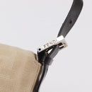 FENDI Zucca Canvas Mamma Baguette Shoulder Bag Ivory Silver Auth 205920-23