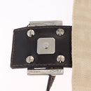 FENDI Zucca Canvas Mamma Baguette Shoulder Bag Ivory Silver Auth 205920-25