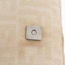 FENDI Zucca Canvas Mamma Baguette Shoulder Bag Ivory Silver Auth 205920-26