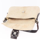 FENDI Zucca Canvas Mamma Baguette Shoulder Bag Ivory Silver Auth 205920-27