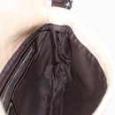 FENDI Zucca Canvas Mamma Baguette Shoulder Bag Ivory Silver Auth 205920-30