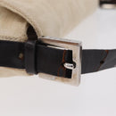 FENDI Zucca Canvas Mamma Baguette Shoulder Bag Ivory Silver Auth 205920-6