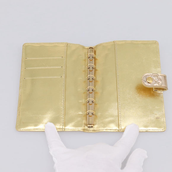LOUIS VUITTON Miroir Agenda PM Day Planner Cover Gold R20962 LV Auth 205923A