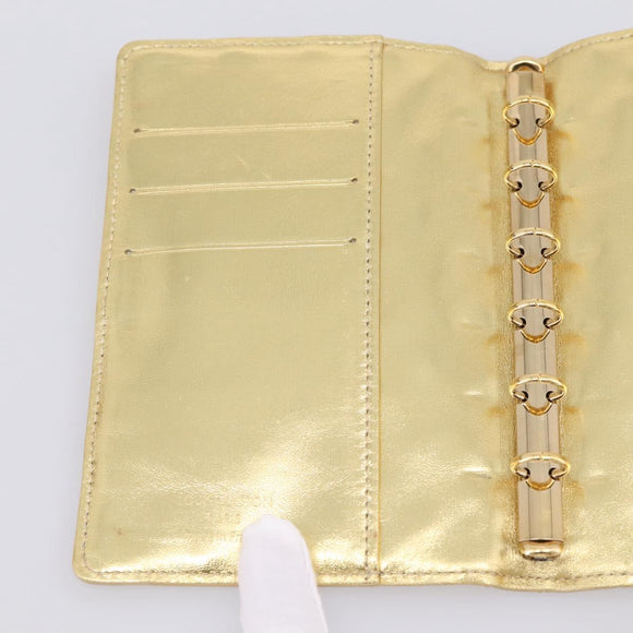 LOUIS VUITTON Miroir Agenda PM Day Planner Cover Gold R20962 LV Auth 205923A