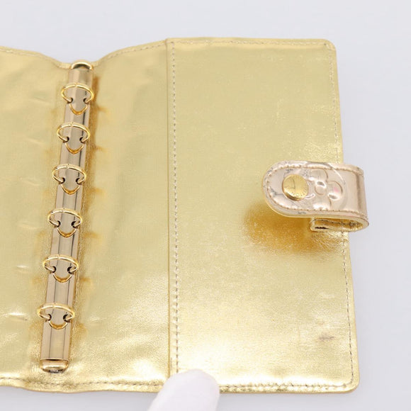 LOUIS VUITTON Miroir Agenda PM Day Planner Cover Gold R20962 LV Auth 205923A