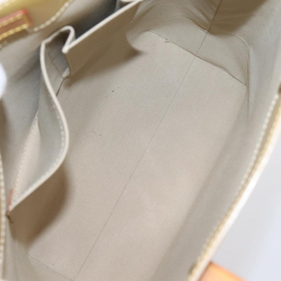 LOUIS VUITTON Monogram Vernis Reade MM Hand Bag Beige M91141 LV Auth 205928A