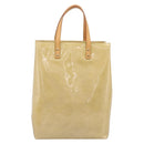 LOUIS VUITTON Monogram Vernis Reade MM Hand Bag Beige M91141 LV Auth 205928A-2
