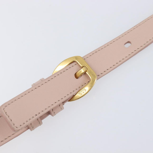 TOD’S Kate Shoulder Bag Mouton Pink Gold Tone Auth 205929V