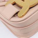 TOD’S Kate Shoulder Bag Mouton Pink Gold Tone Auth 205929V-18