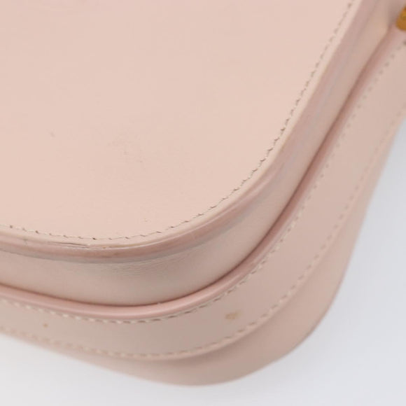 TOD’S Kate Shoulder Bag Mouton Pink Gold Tone Auth 205929V