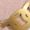 TOD’S Kate Shoulder Bag Mouton Pink Gold Tone Auth 205929V-23